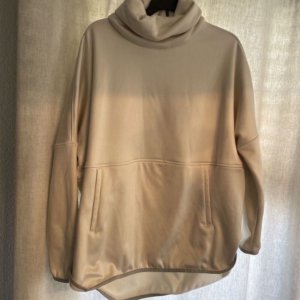 North Face Cozy Slacker Poncho Pullover Gray Black Women's S/M Cowl Neck